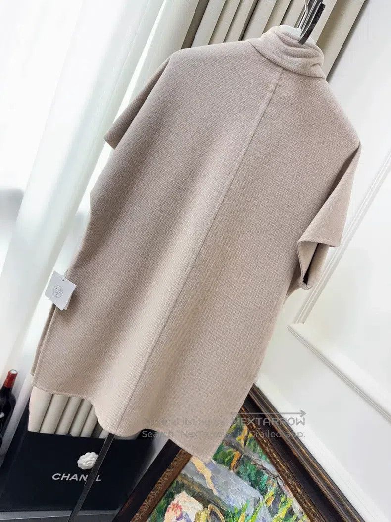 Hermes Hermes Light Khaki Reversible Collar Cloak Cashmere Vest J Size XXS / US 00 / IT 34 - 2 Thumbnail