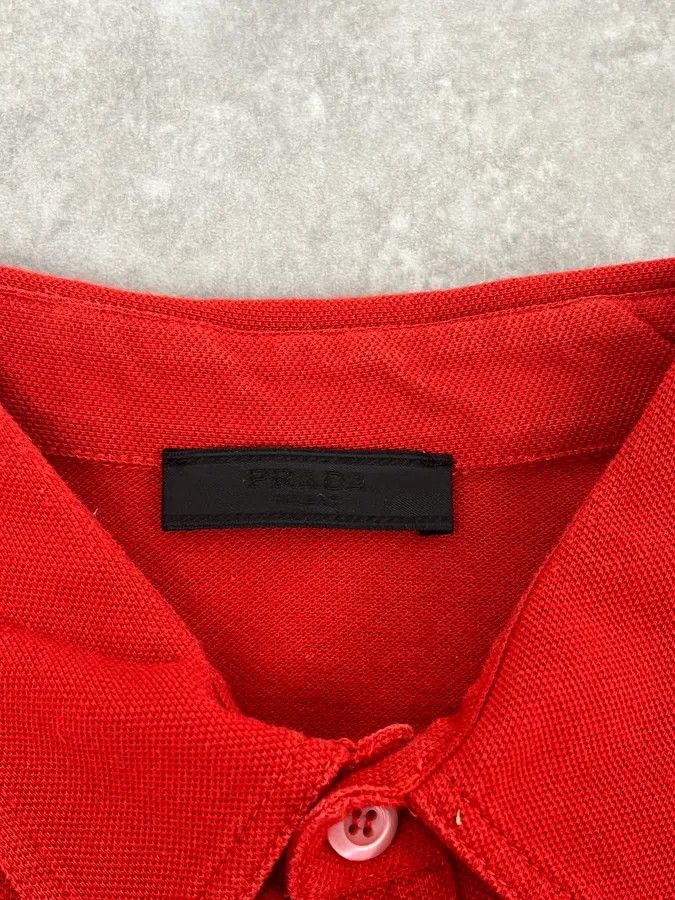 Prada 2000s Prada Red Polo Shirt Size US S / EU 44-46 / 1 - 6 Thumbnail