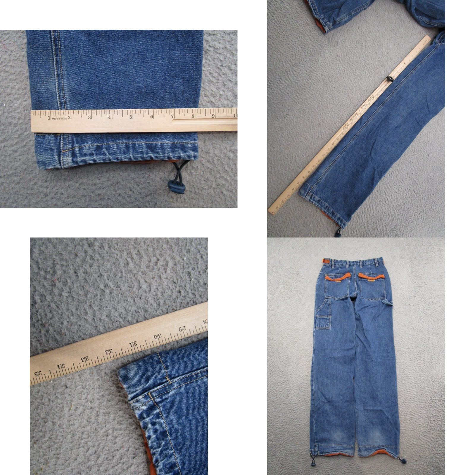 Vintage VINTAGE Y2K rue21 Baggy Wide Leg Carpenter Jeans Women's Size 2 Skater Grunge Blue Size 26" / US 2 / IT 38 - 8 Thumbnail
