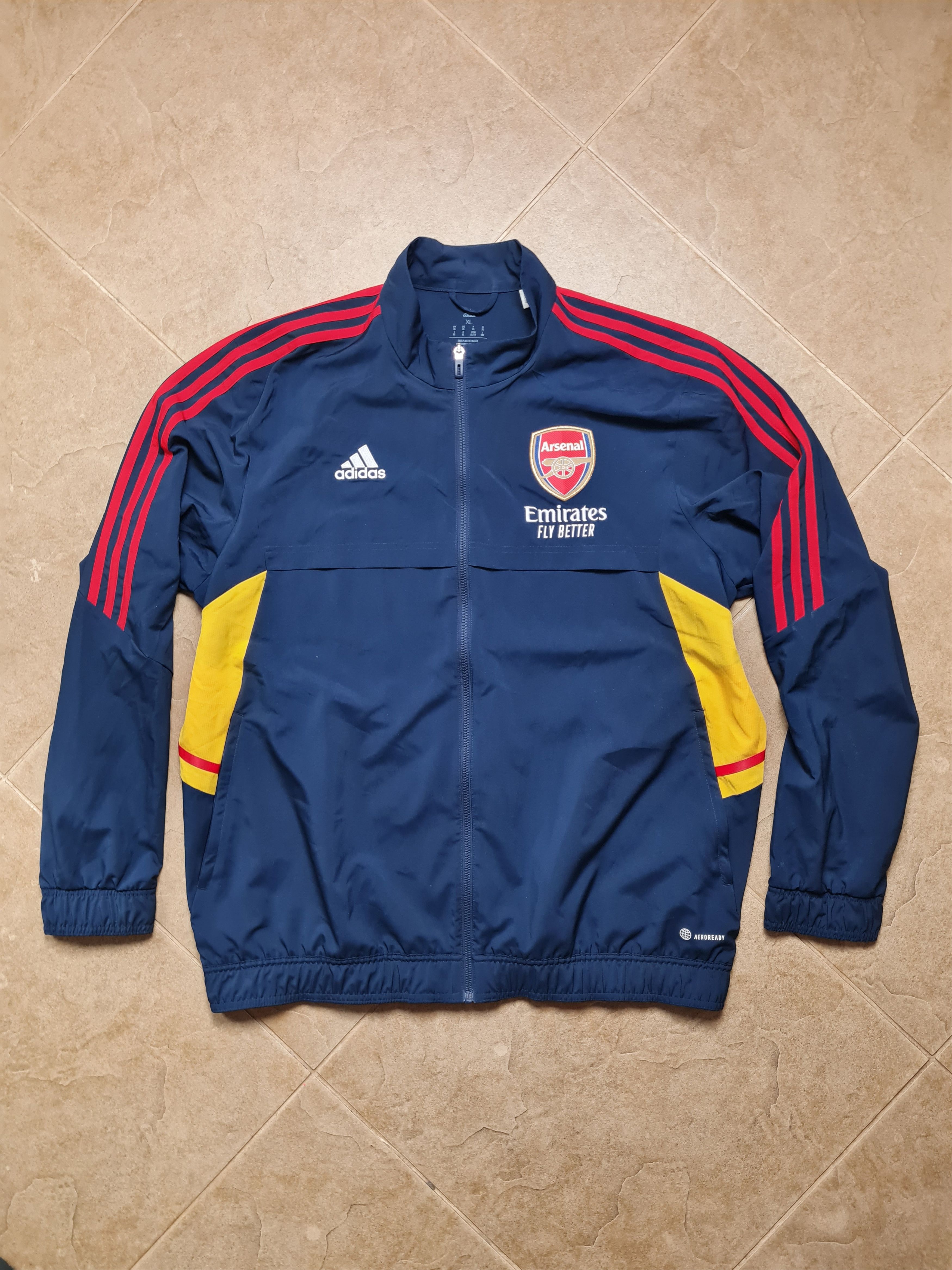 Adidas Track Top Adidas Football Jacket Arsenal 2022/2023 Soccer Size US XL / EU 56 / 4 - 1 Thumbnail