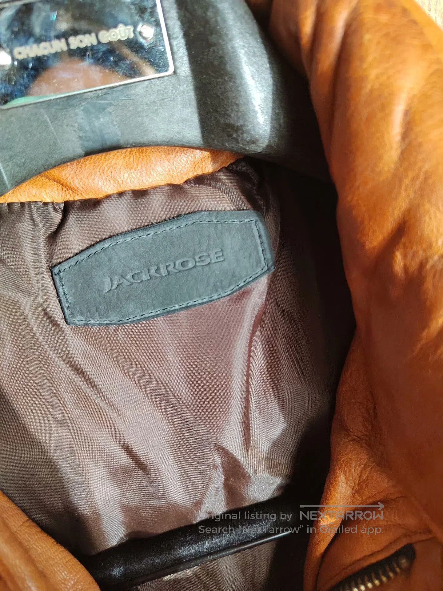 JACKROSE Jack Rose Brown Leather Down Jacket. Size US M / EU 48-50 / 2 - 4 Thumbnail