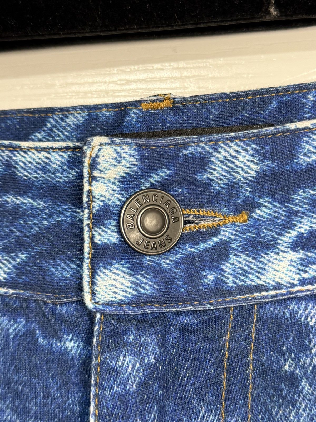 Balenciaga New Balenciaga Trompe-l’oeil denim print pants Size US 30 / EU 46 - 3 Thumbnail