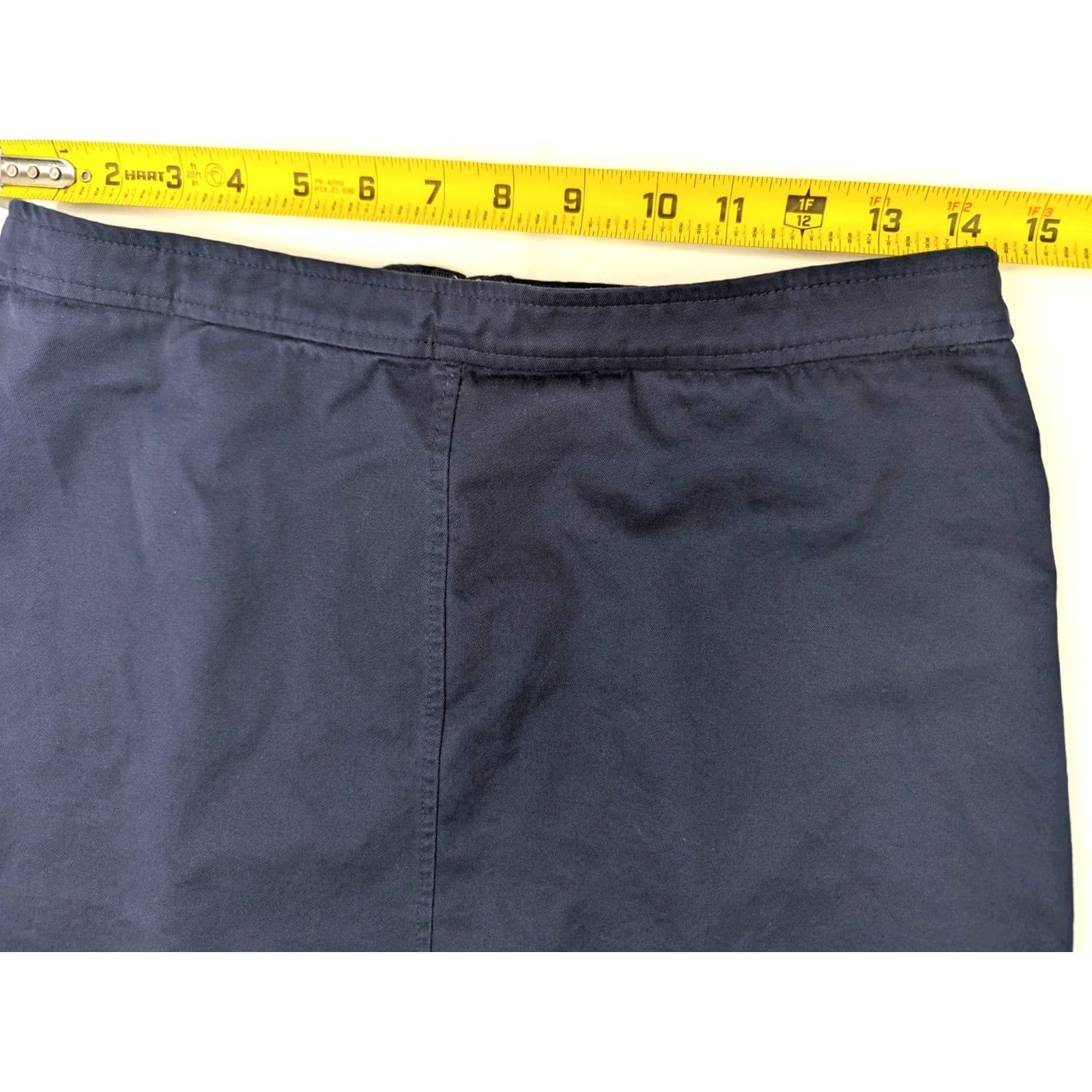 J.Crew J.CREW Skirt Women 4 Mini Twill Navy Blue Zip Back Cotton Blend Short Seams Vintage: No | Solid Blue Pattern | 29x16, 29 waist x 16 inseam Size 27" / US 4 / IT 40 - 5 Thumbnail
