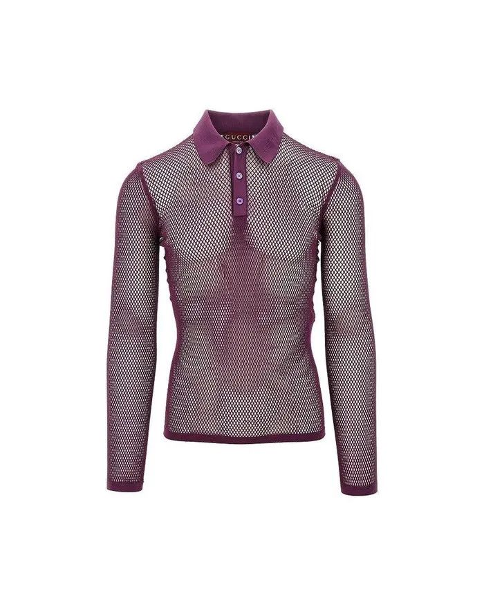 Gucci o1s1wg111025 L/S Polo Shirt in Purple Size US L / EU 52-54 / 3 - 1 Preview