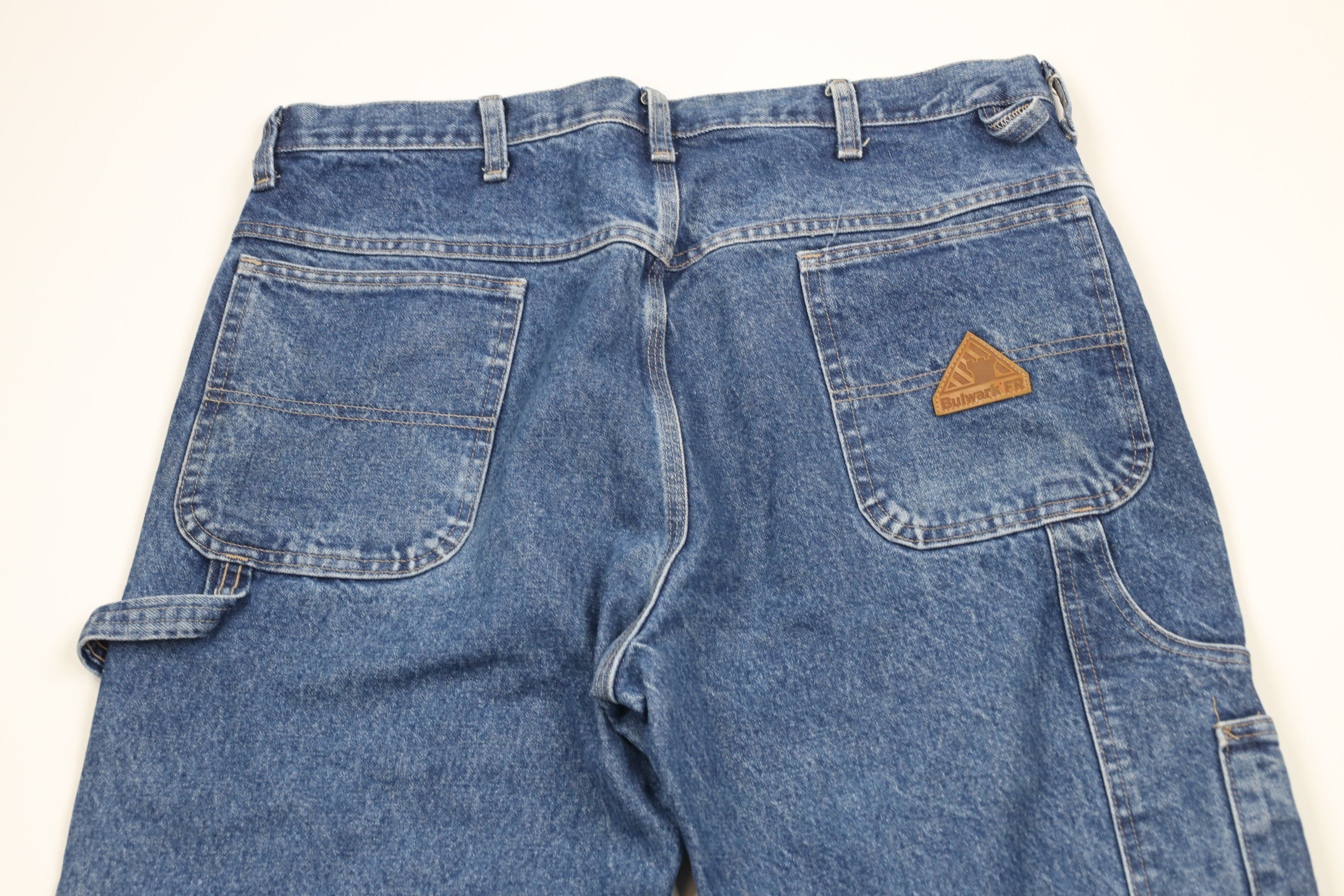 Vintage Vintage Bulwark FR Resistant Wide Leg Dungaree Denim Jeans Size US 38 / EU 54 - 11 Thumbnail
