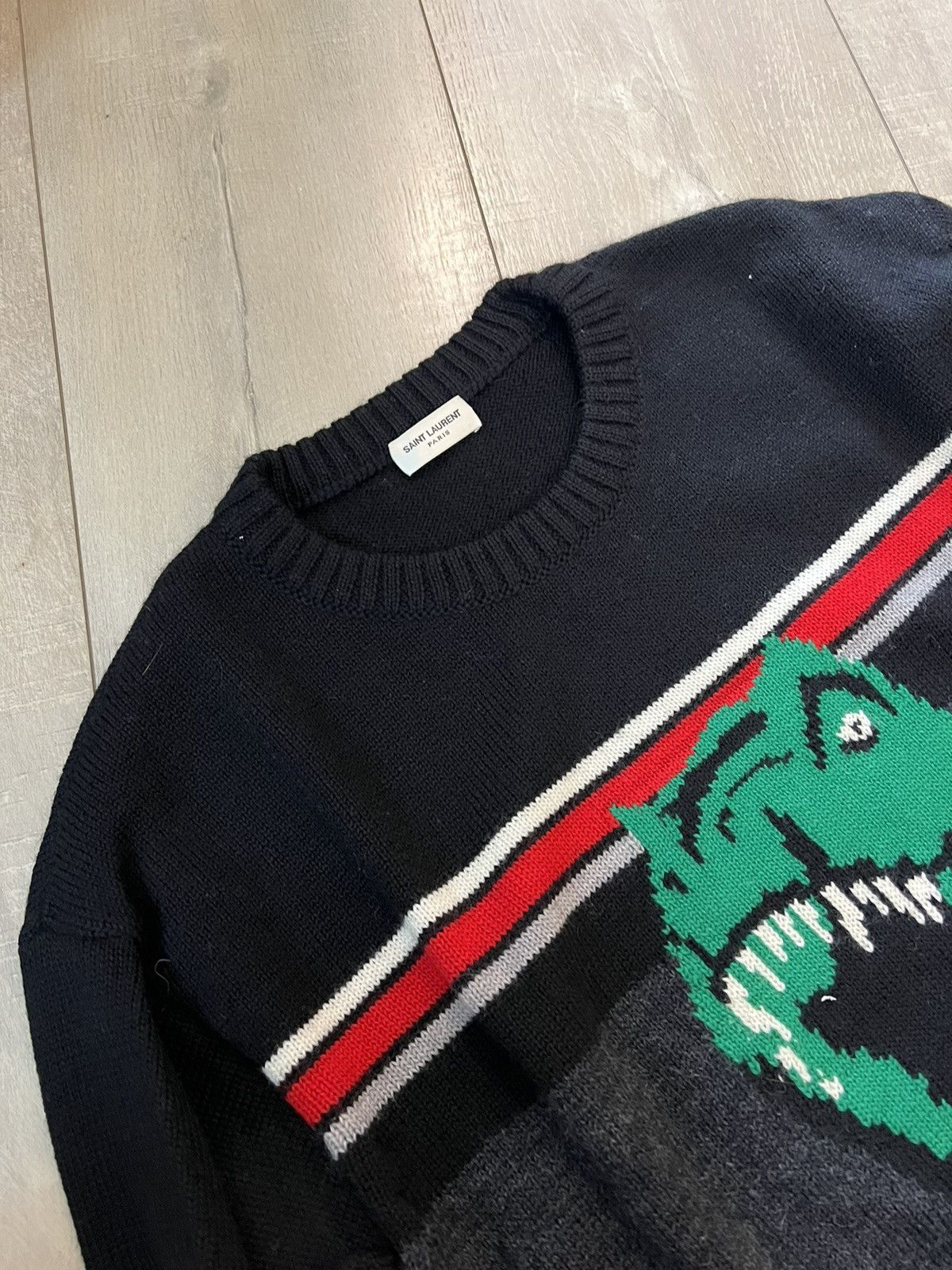 Hedi Slimane × Saint Laurent Paris 16SS T-Rex Jumper sz XS Size US XS / EU 42 / 0 - 4 Thumbnail
