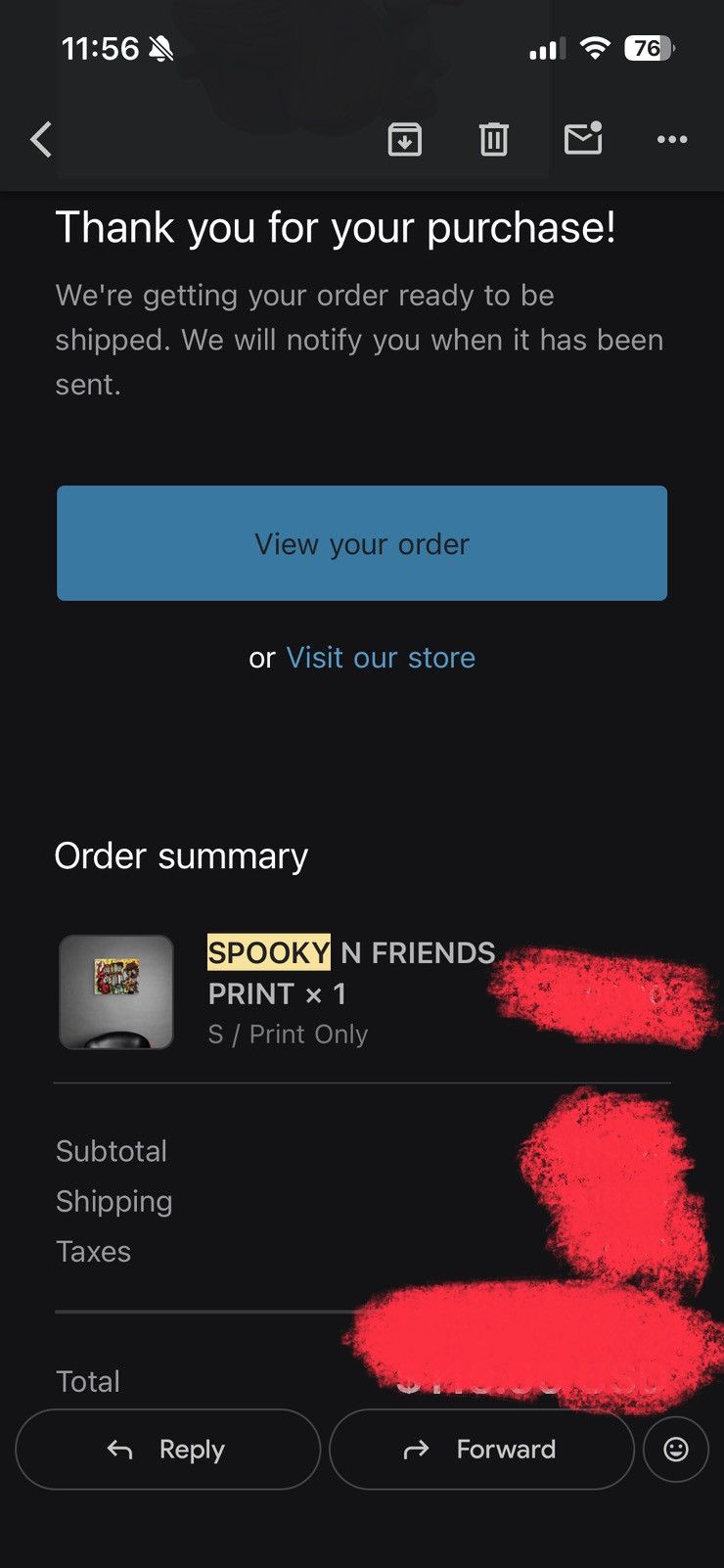 Other Slawn x Spooky woods “Spooky N Friends” 35 x 28 cm art print Size ONE SIZE - 6 Thumbnail