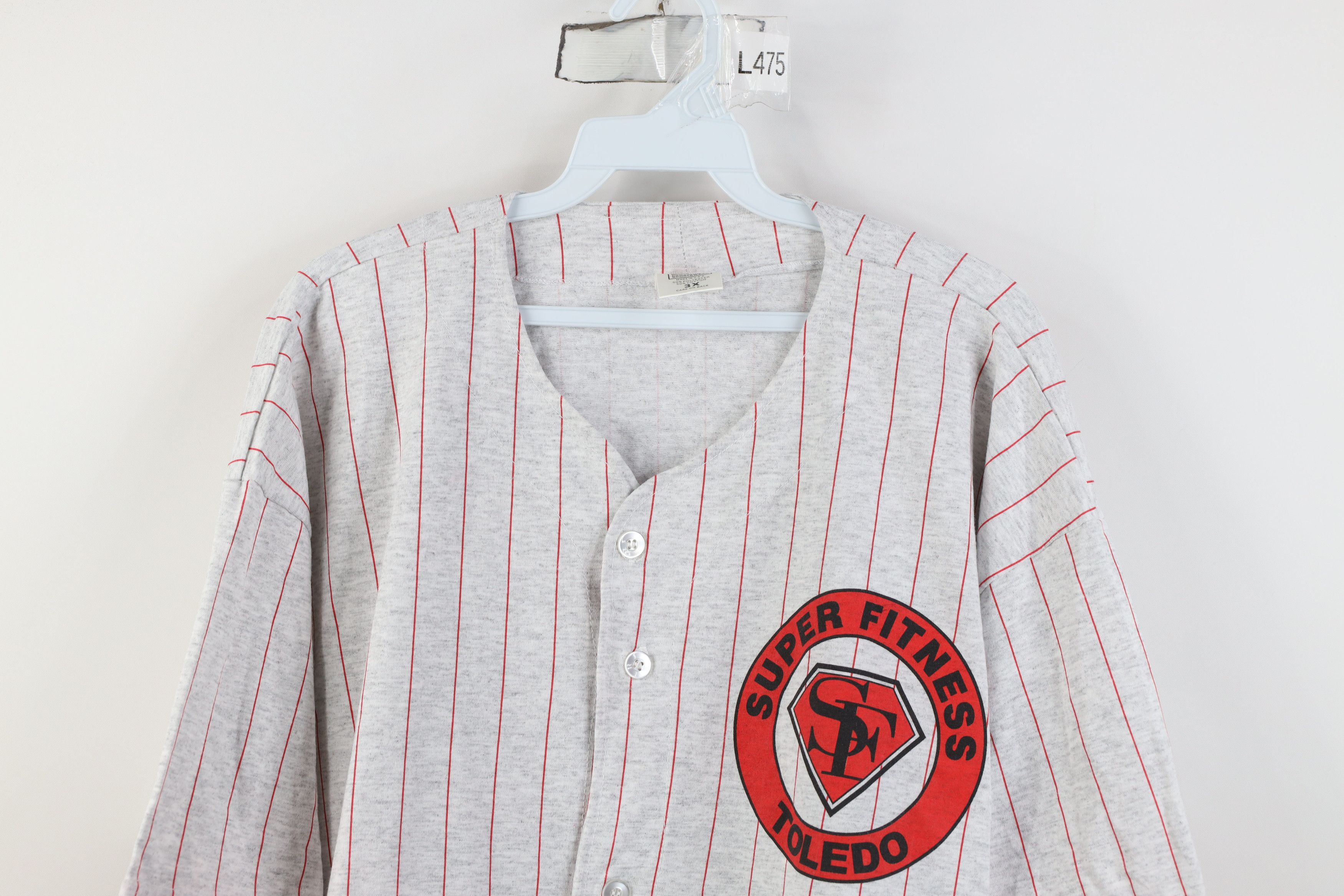 Vintage Vintage 90s Super Fitness Toledo Baseball Jersey Gray USA Size US XXL / EU 58 / 5 - 2 Thumbnail