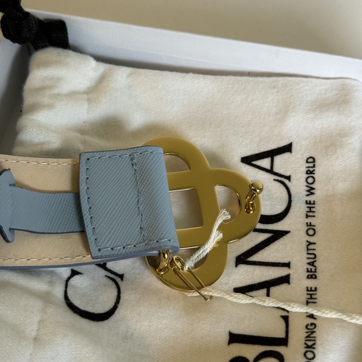 Casablanca Casablanca Leather Belt Blue/Gold Size 95 Size ONE SIZE - 5 Thumbnail