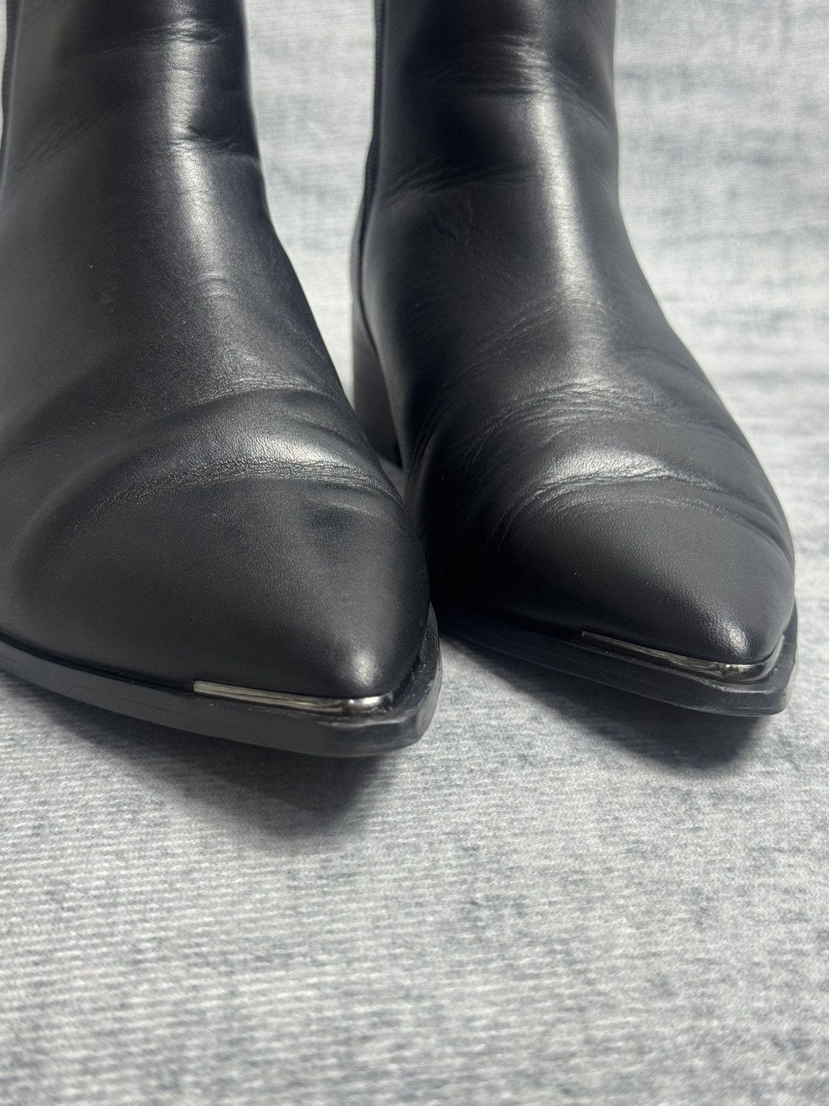 Acne Studios Acne Studios - Jensen Black Leather - Chelsea Ankle Boots Size US 6 / IT 36 - 8 Thumbnail