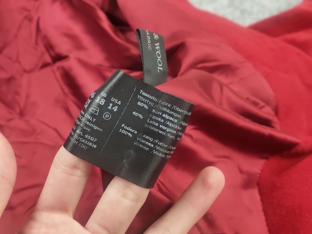 Cinzia Rocca Cinzia Rocca Due coat Red alpaca stand-up collar Jacket Size XL / US 12-14 / IT 48-50 - 18 Thumbnail