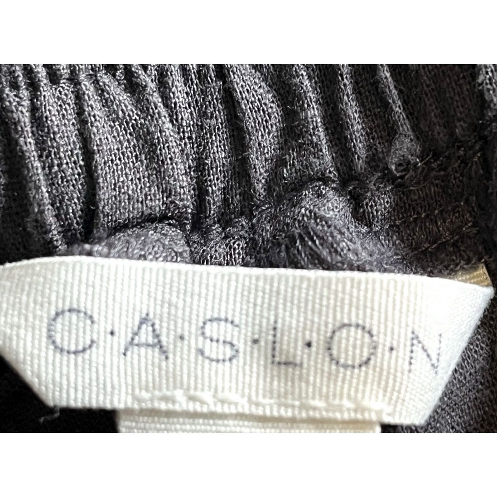 Vintage Caslon Women's XL Gray Linen Blend Pull-On Pants Elastic Waist Pockets Casual Travel Size 40" / US 18 - 7 Thumbnail