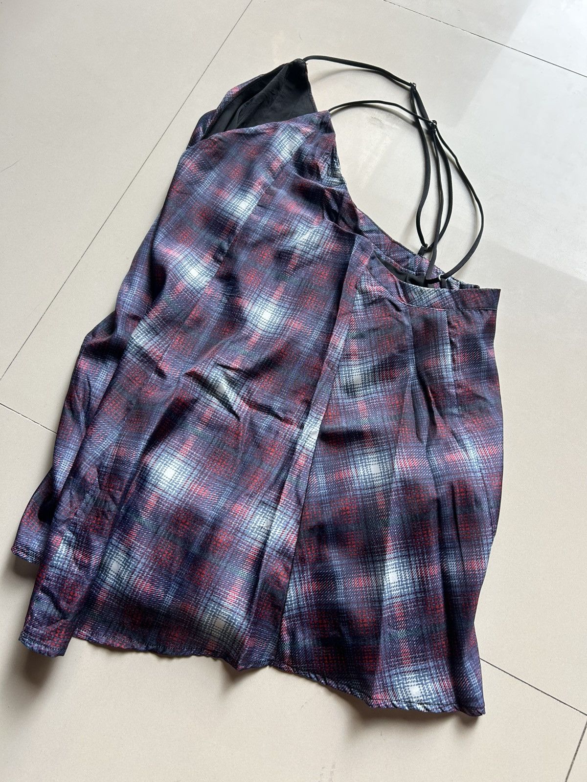 Univ Sleeveless Plaid Scoop Back Romper