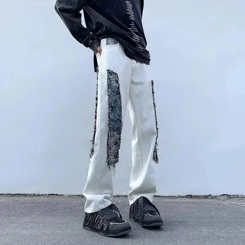 Japanese Brand Straight high street white jeans Size US 32 / EU 48 - 5 Thumbnail