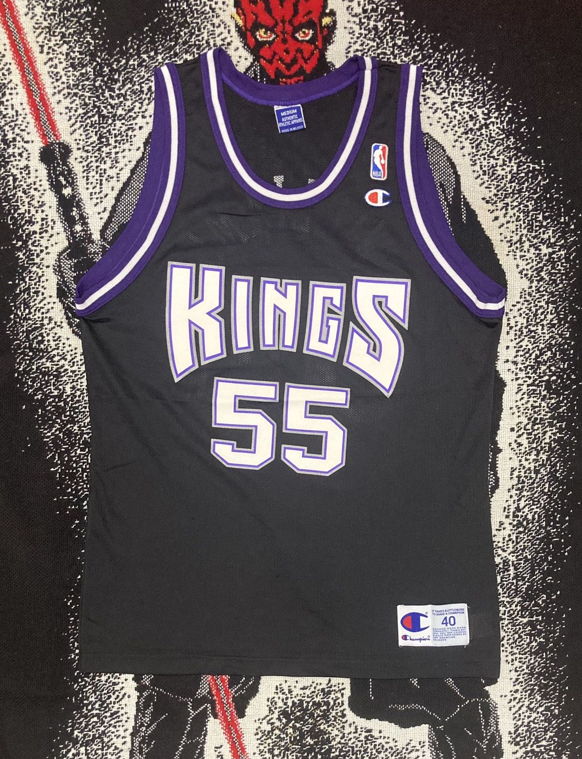 image of VTG 90's Sacramento Kings Jason Williams Nba Jersey Champion in Black, Men's (Size Medium)