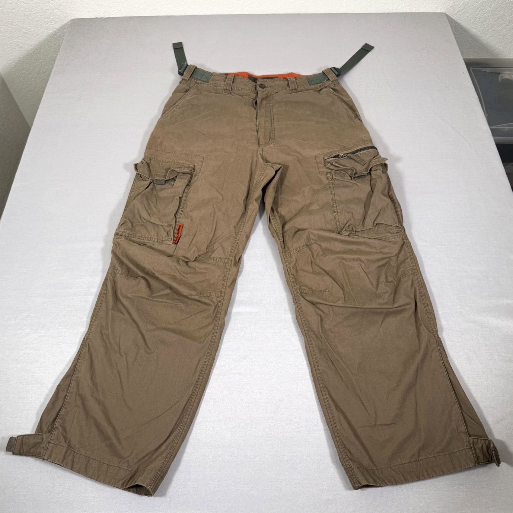 Abercrombie & Fitch VINTAGE Abercrombie & Fitch Pants Mens M Brown Cargo Baggy Y2K Size US 31 - 2 Thumbnail