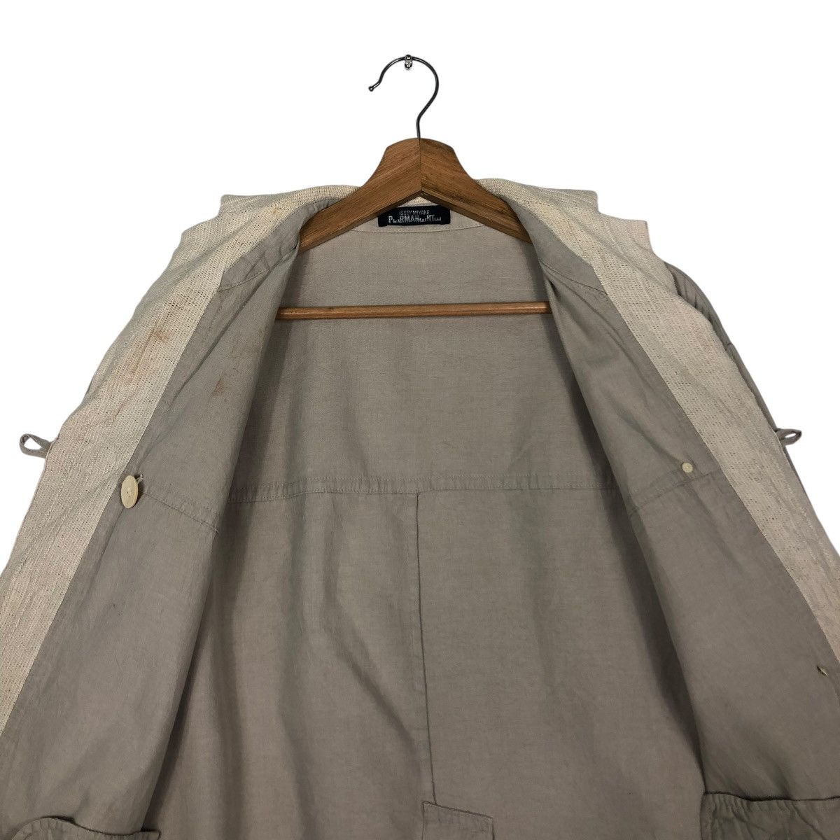 Issey Miyake 🔥VINTAGE ISSEY MIYAKE PERMANENTE MANDARIN BUTTON JACKET Size US M / EU 48-50 / 2 - 16 Thumbnail