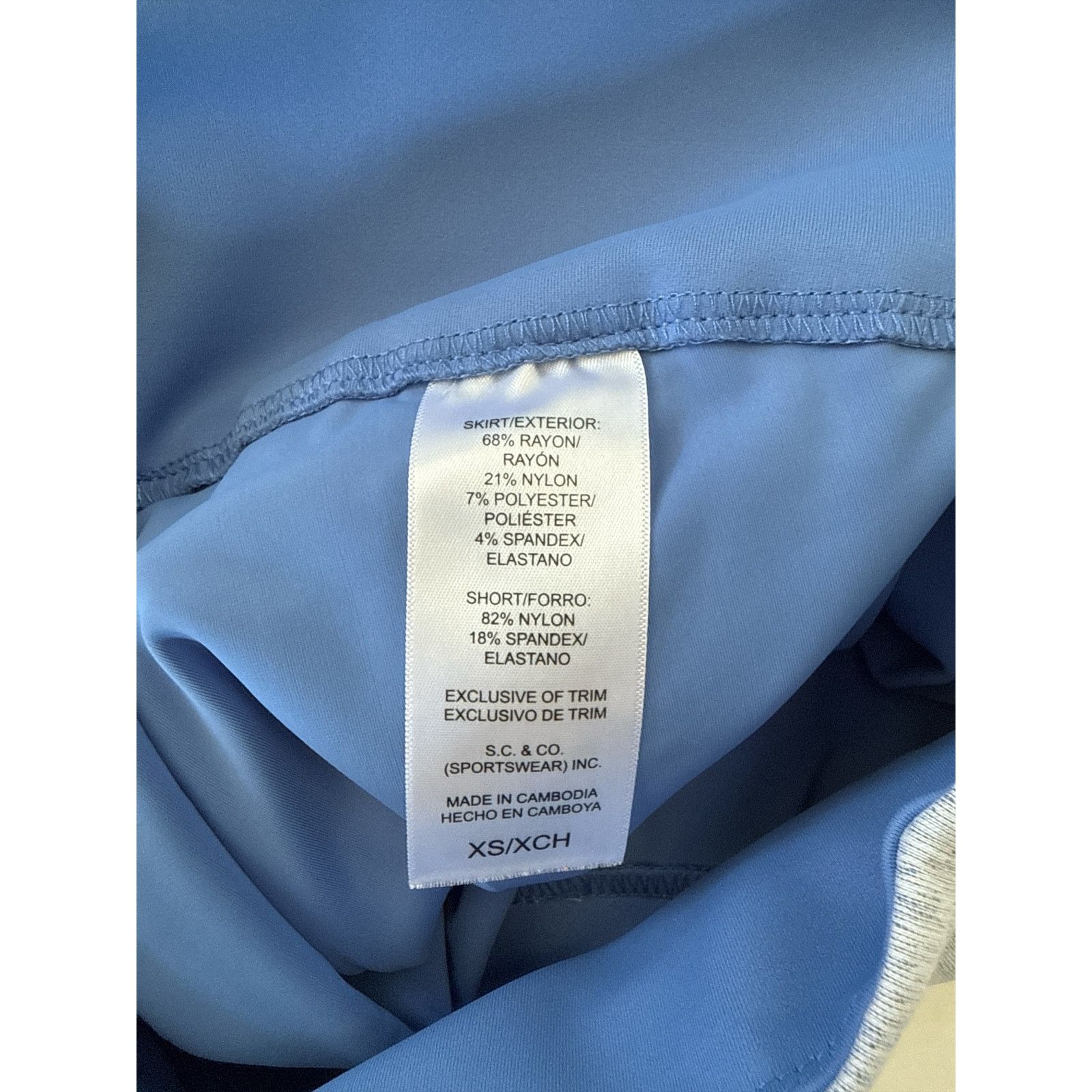 Other S.C. & CO. Ladies' Tummy Control Skort Light Blue Size XS Size 24" / US 00 / IT 34 - 10 Thumbnail