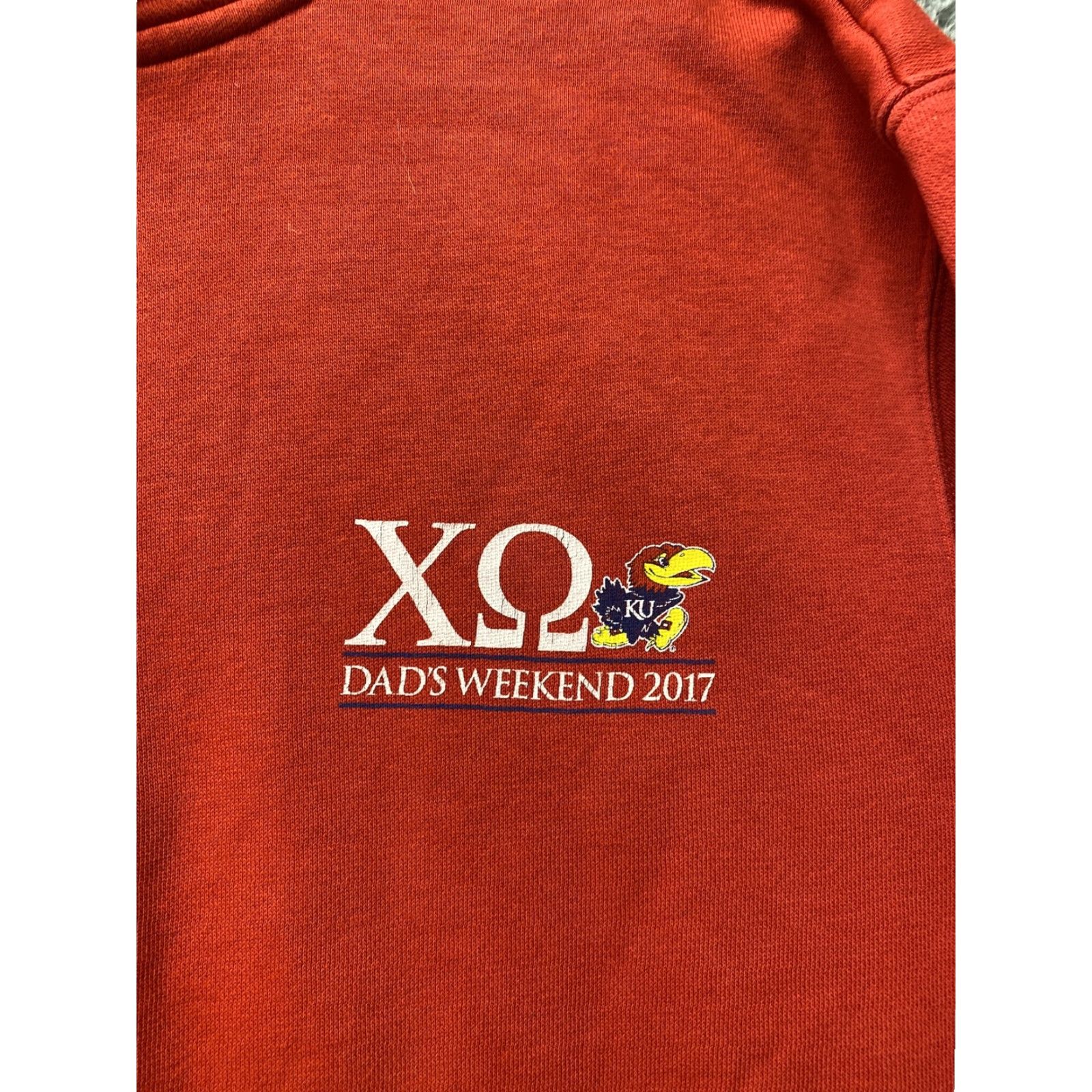Omega Sport-Tek Chi Omega KU Sweatshirt Men XL 1/4 Zip Pullover Red Fall Winter Active Size US XL / EU 56 / 4 - 2 Thumbnail