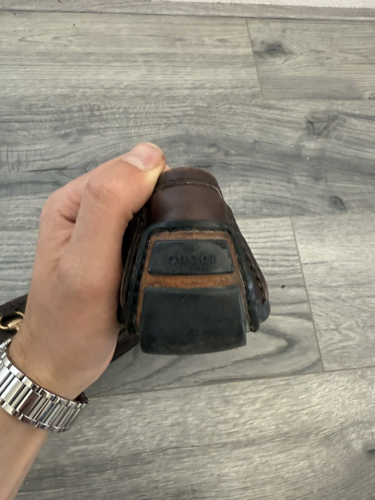 Gucci Classic Brown Leather Horsebit Loafers Size US 9 / EU 42 - 8 Thumbnail