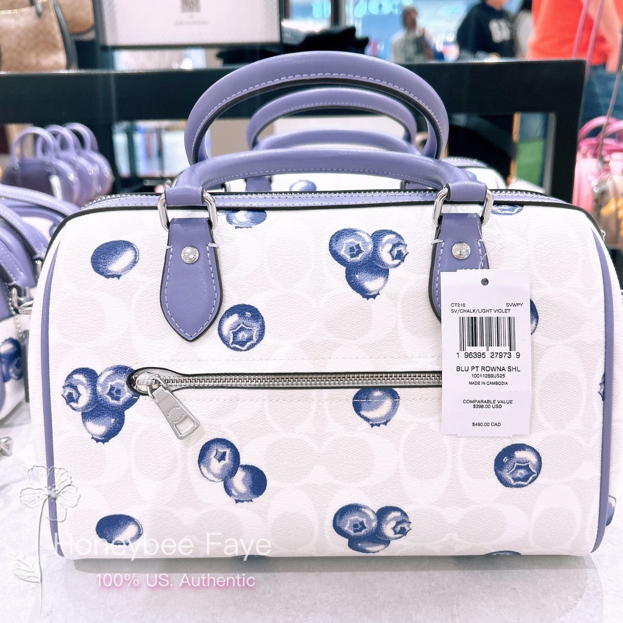 Coach Rowan Satchel Bag With Blueberry Print CT216 Size ONE SIZE - 2 Thumbnail