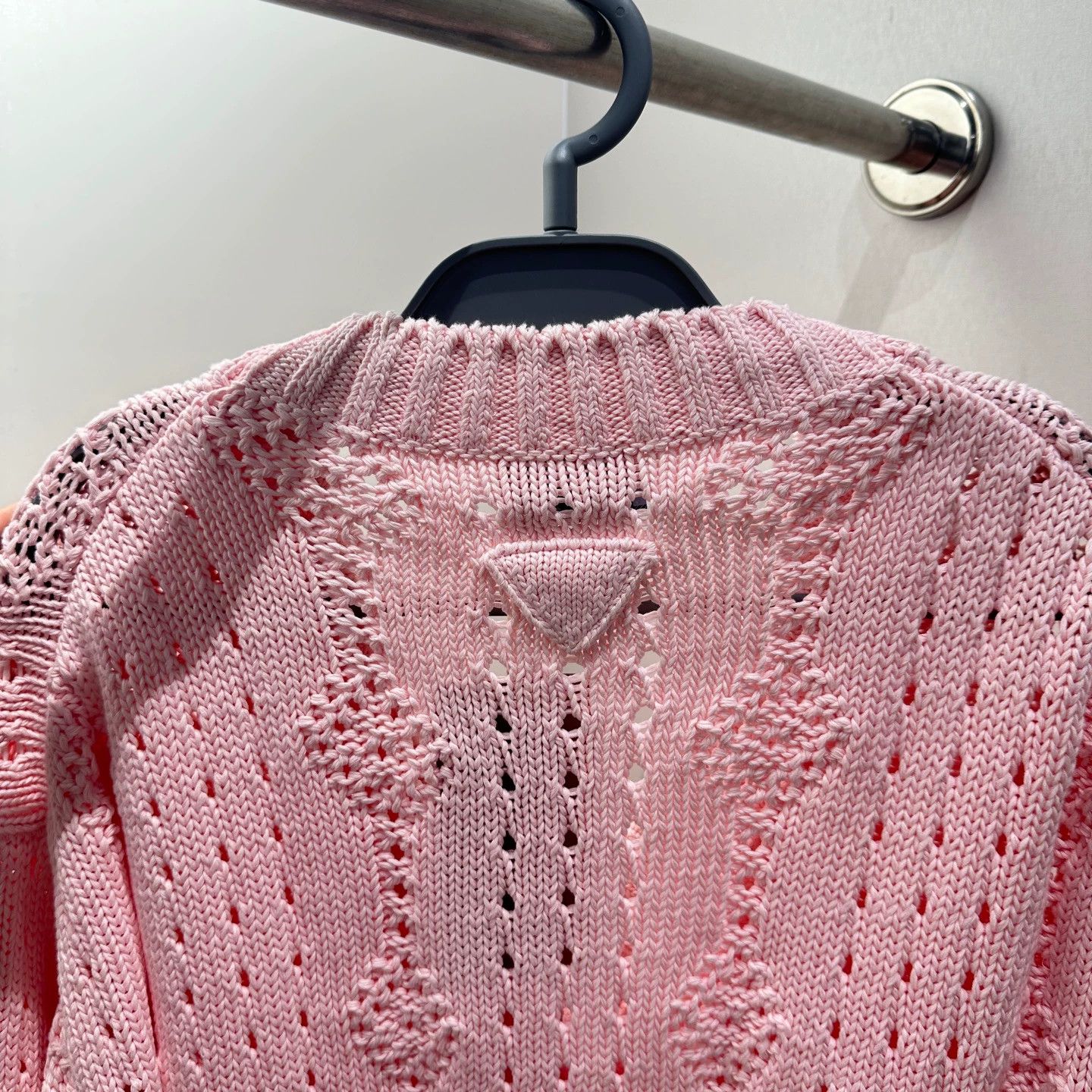 Prada Prada Unused Triangle Logo Pink Knitted Jacket 36 Size XS / US 0-2 / IT 36-38 - 3 Thumbnail