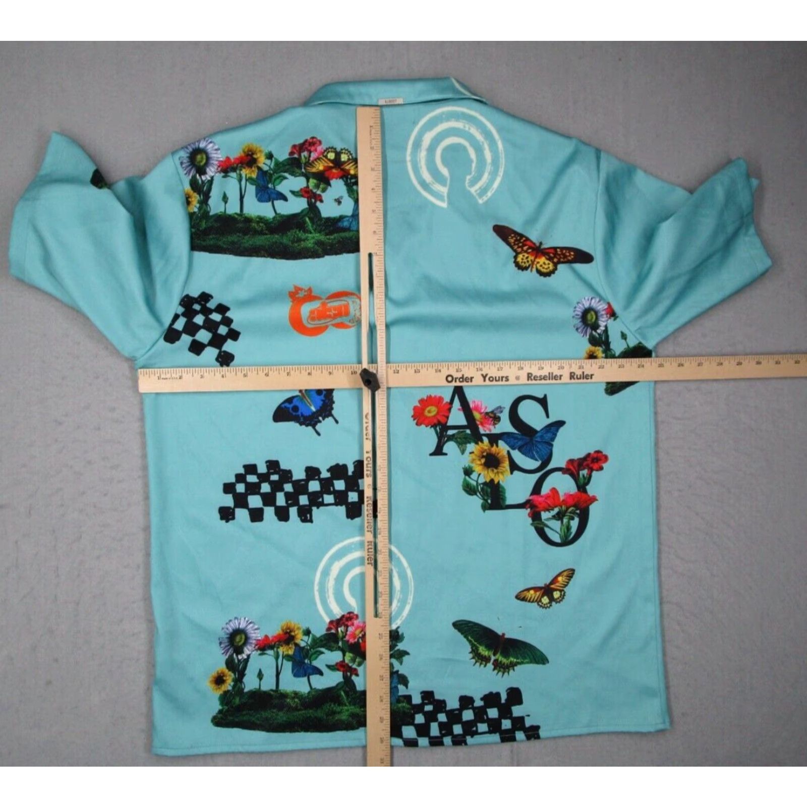 Vintage Almost Someday Shirt Mens 2XL XXL Blue Button Up AOP Bloom Butterfly Size US XXL / EU 58 / 5 - 7 Thumbnail