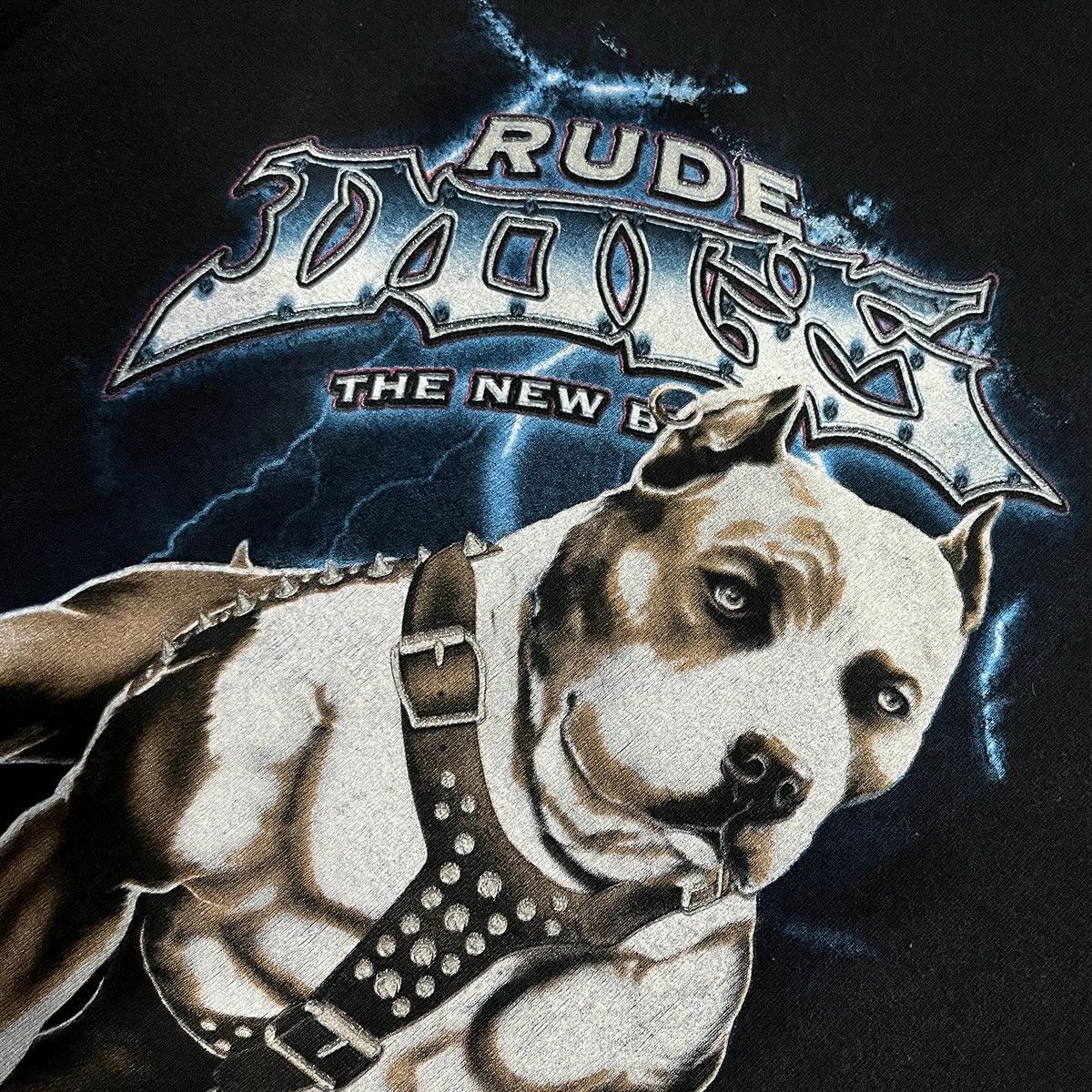 Beauty Beast × Vintage Vintage Y2K Rude Dogs Pit bull tshirt Size US L / EU 52-54 / 3 - 6 Thumbnail