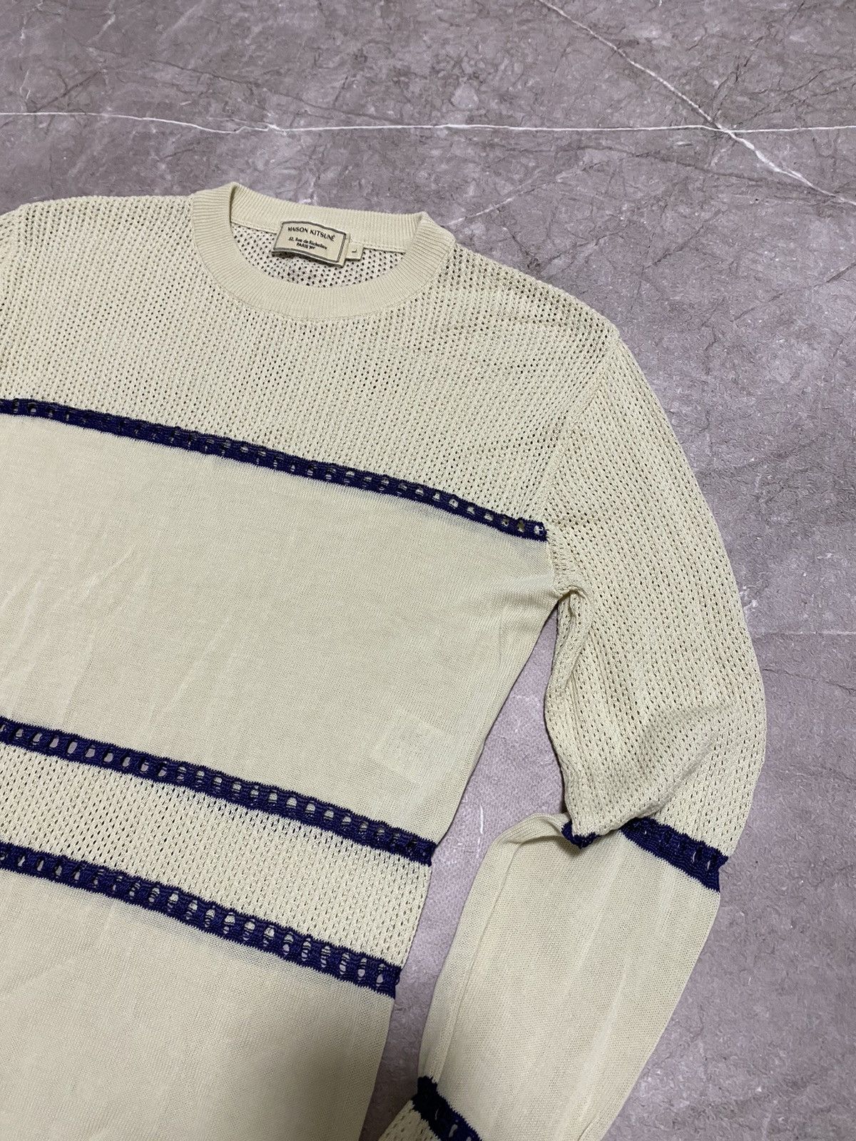 Maison Kitsune Rare Maison Kitsune Viscose White Sweatshirt Made in Italy Size L / US 10 / IT 46 - 4 Thumbnail