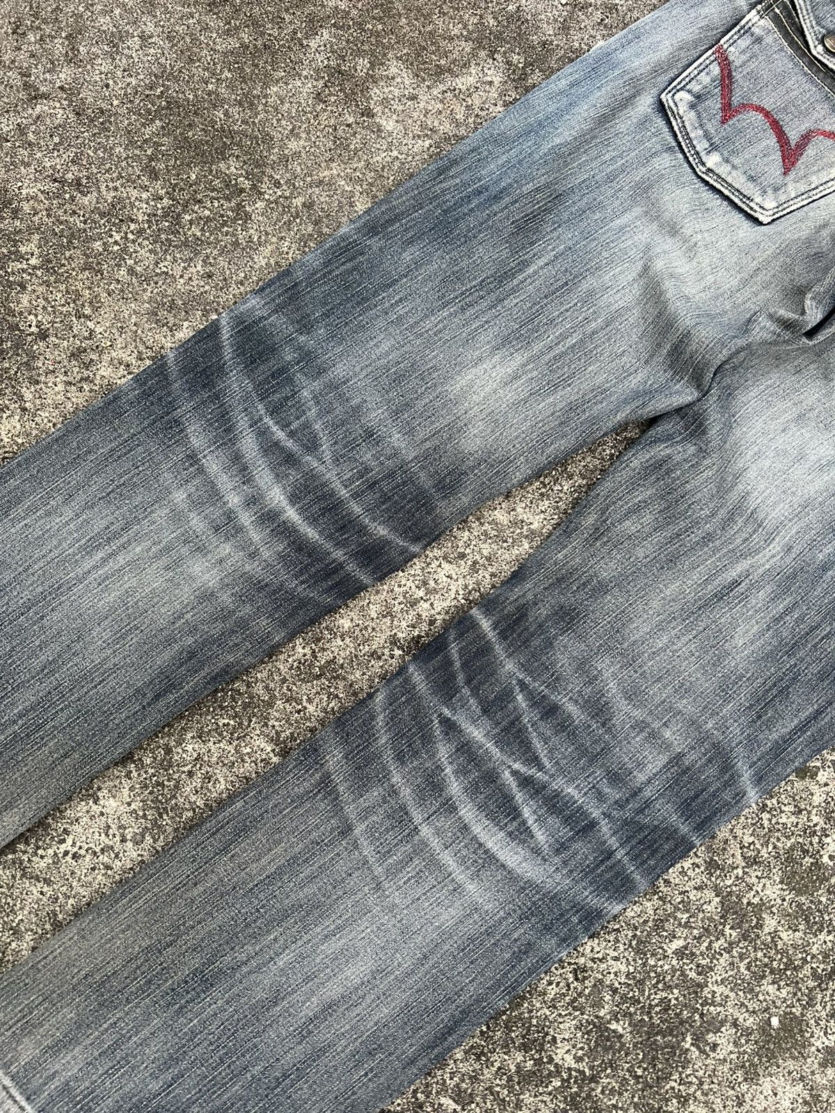 Edwin × If Six Was Nine VINTAGE EDWIN WILD FIRE DISTRESS JEAN Size US 31 - 11 Thumbnail