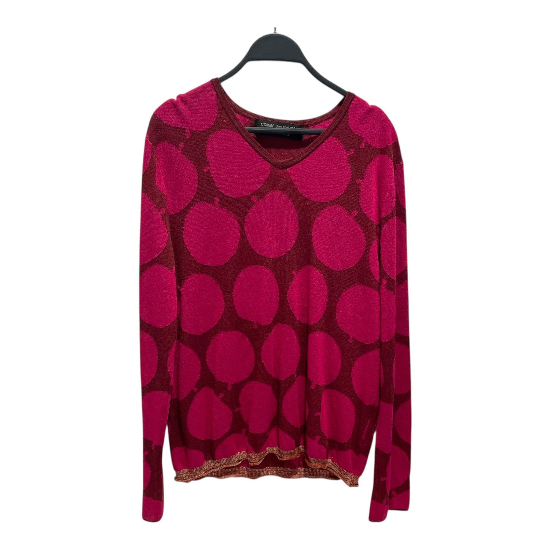 Comme des Garcons Homme Plus Archive AD2000 Apple Motif Knit Sweater Size US S / EU 44-46 / 1 - 1 Thumbnail
