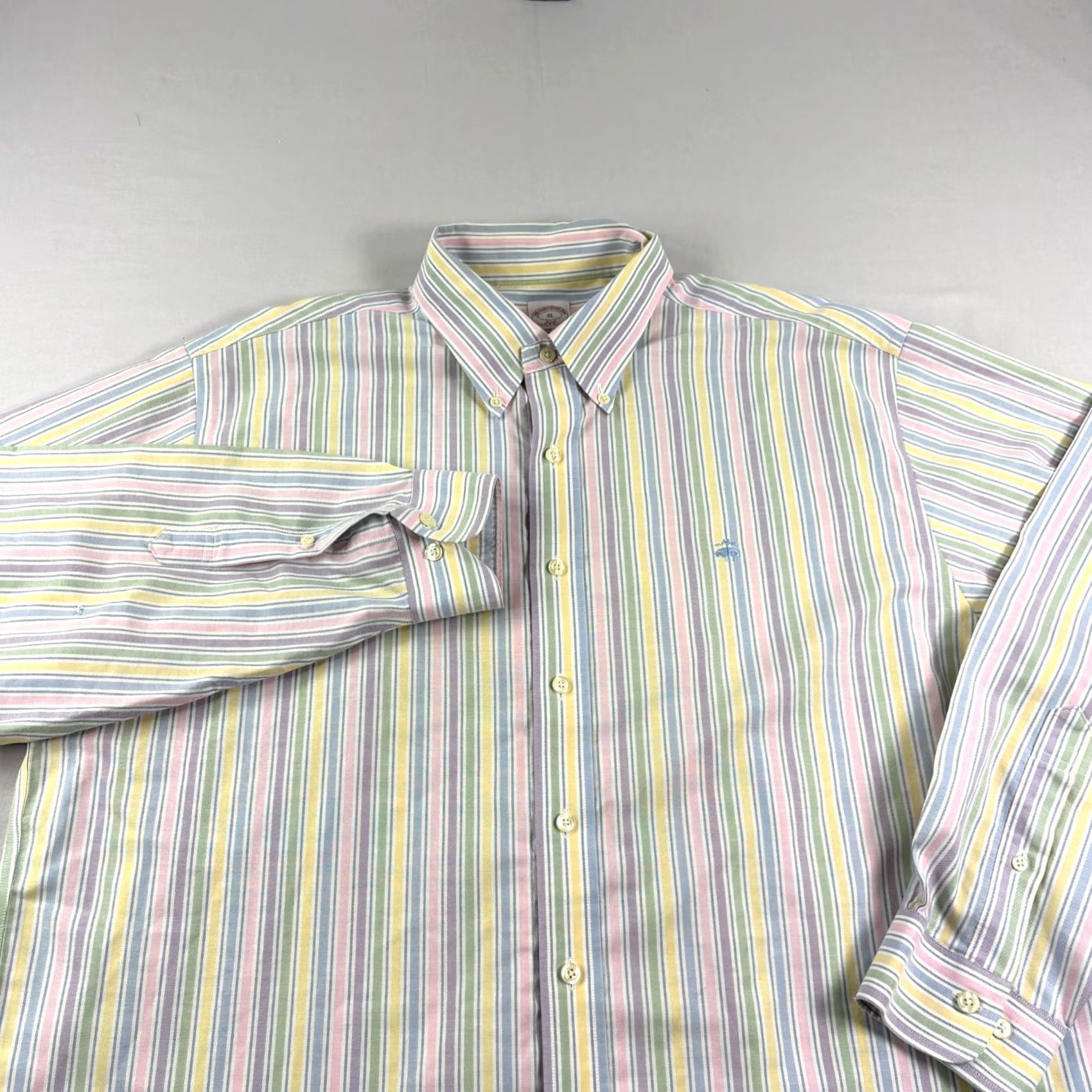 Brooks Brothers VINTAGE Brooks Brothers Shirt Mens XL Striped Button-Up Long Sleeve Formal Casual Size 46R - 2 Thumbnail