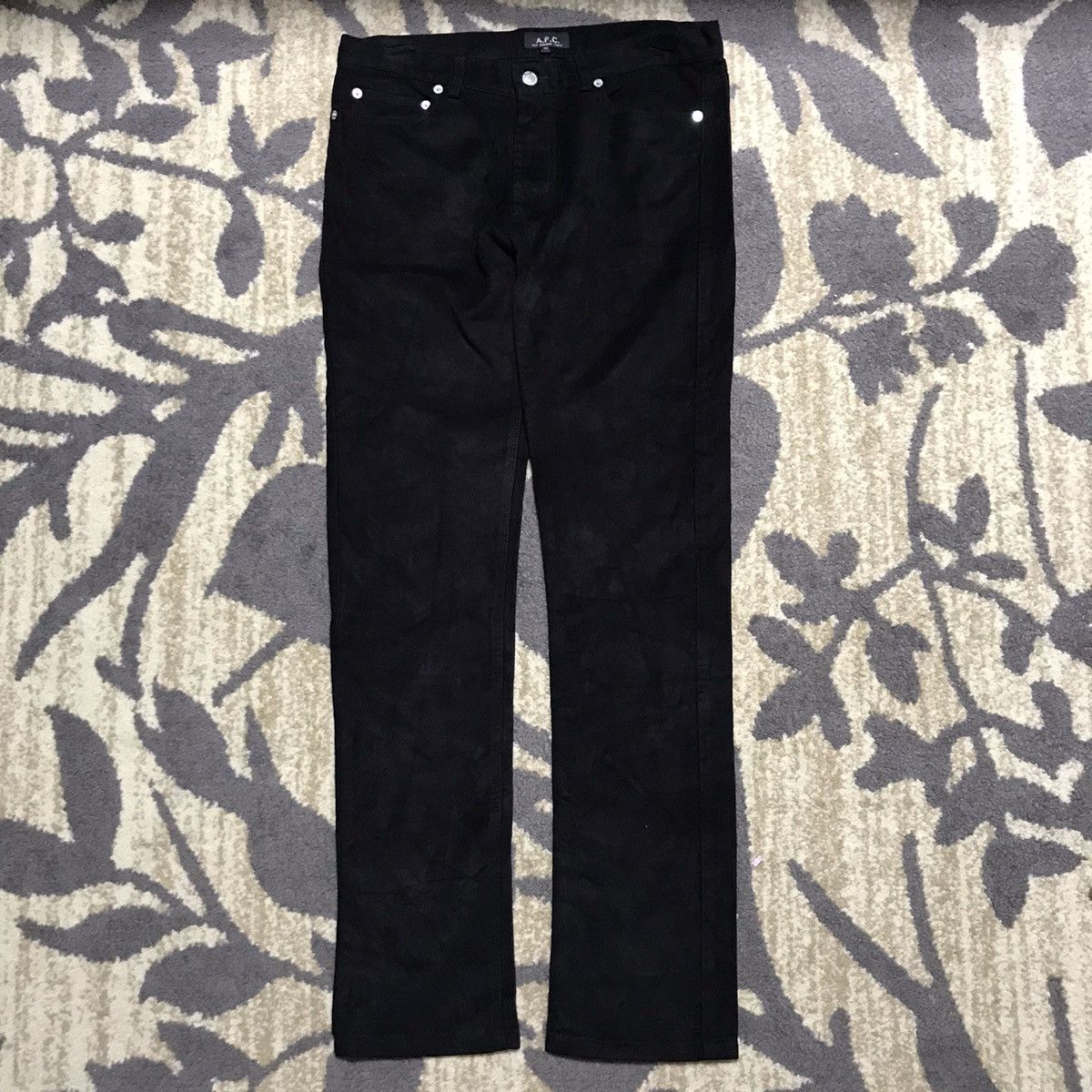 Image of A P C Paris Viscose Cotton Pants in Black, Men's (Size 30)