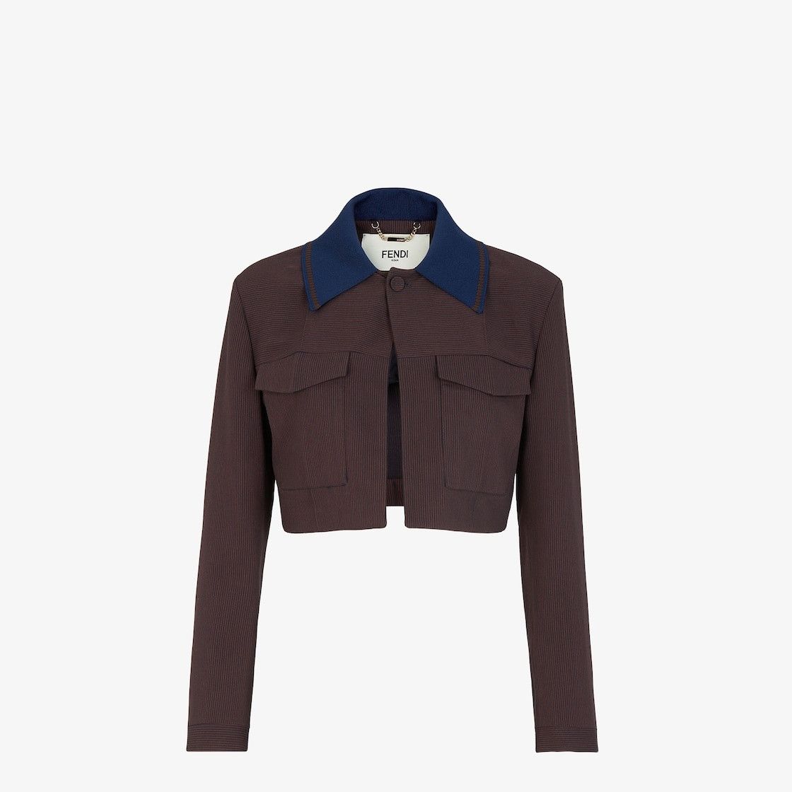 Fendi o1y0925 Jacket in Chocolate Brown Size S / US 4 / IT 40 - 1 Thumbnail