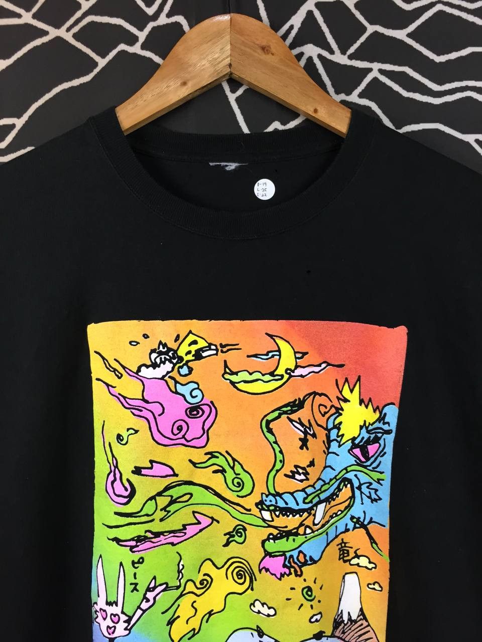 Japanese Brand Love & Peace Kiyoshiro Imawano Doodle Art Long Sleeve Tee Size US M / EU 48-50 / 2 - 3 Thumbnail