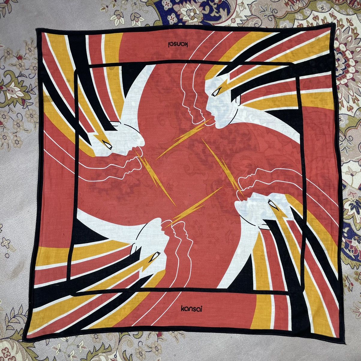Rarely! Vintage Kansai Yamamoto BigFace Design Bandana/scarf
