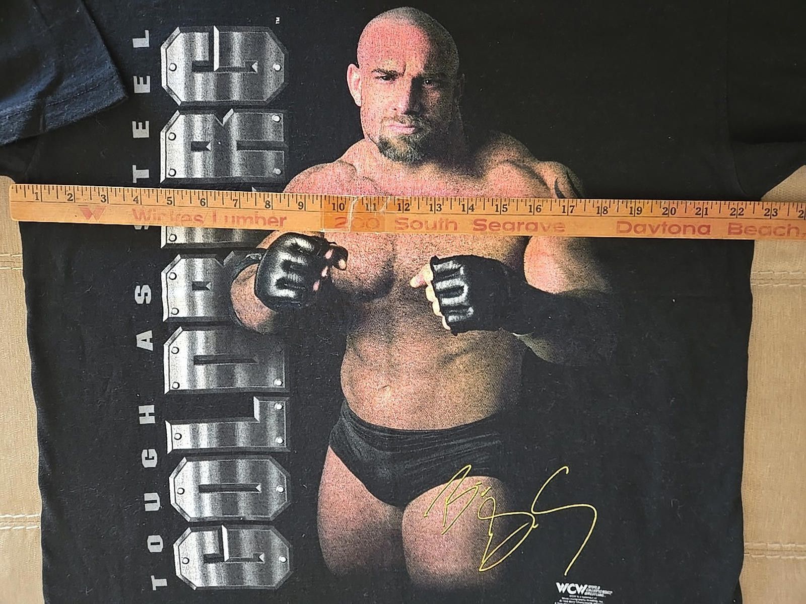WCW/nWo Vtg 1998 Goldberg WCW T-Shirt Tough As Steel Wrestling WWE Size US L / EU 52-54 / 3 - 4 Thumbnail