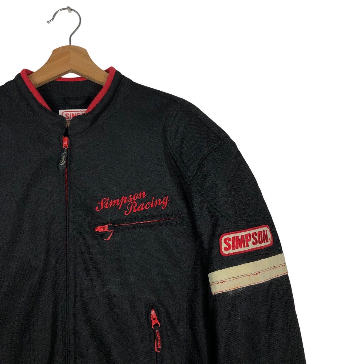 Hein Gericke 🔥Vintage Biker Jacket Racing Simpson Big Logo Safety Racer Size US L / EU 52-54 / 3 - 5 Thumbnail