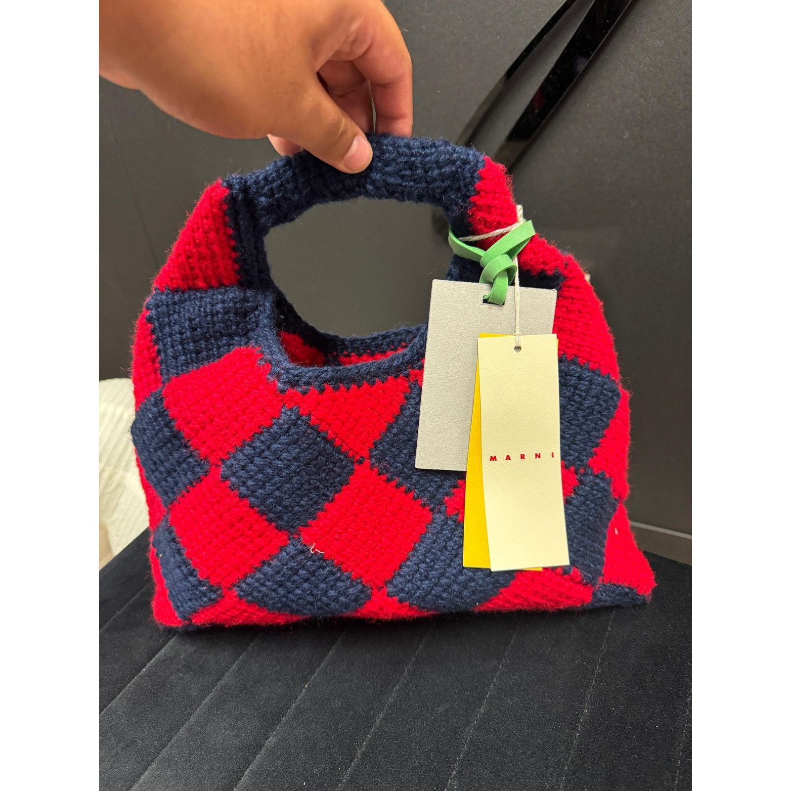 Marni Marni Checkered Bag Navy/Red Size ONE SIZE - 3 Thumbnail