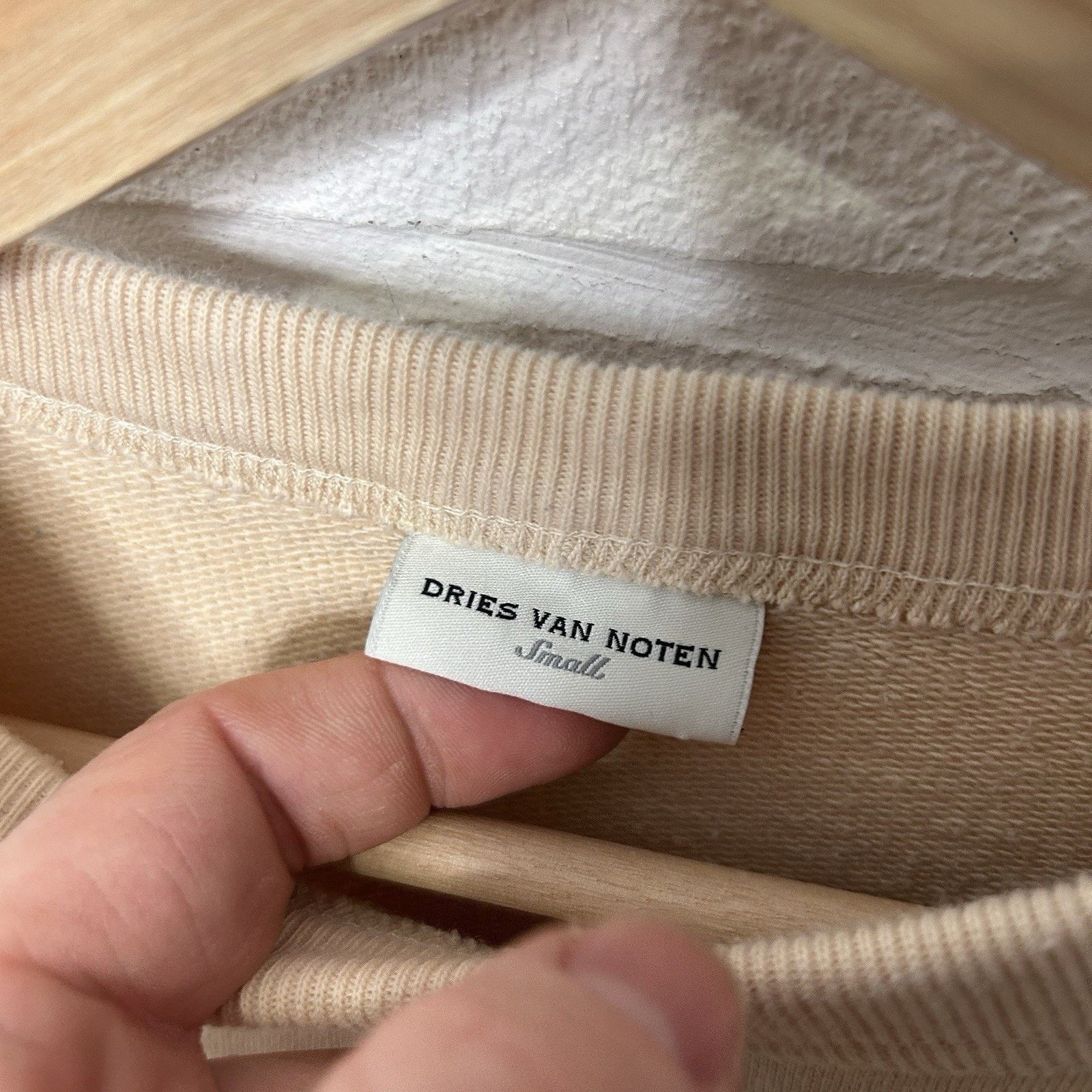 Dries Van Noten Dries Van Noten Oversized Crewneck Sweatshirt “Cream White” Size US S / EU 44-46 / 1 - 9 Thumbnail