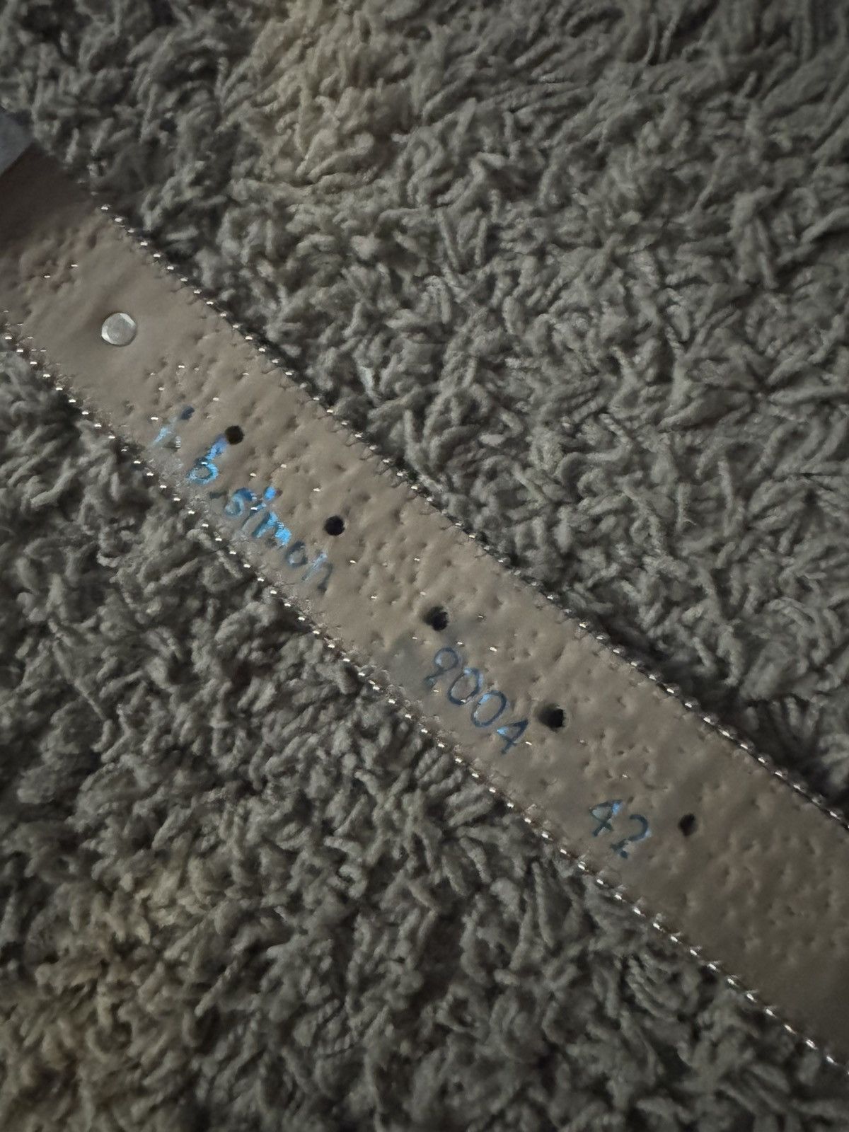 B.B. Simon White BB Simon studded belt. Authentic Size 42 - 4 Thumbnail