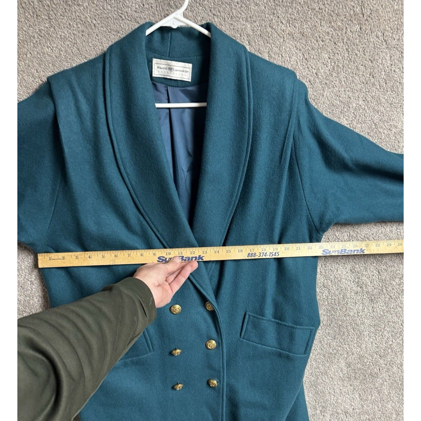 Other Maggie Lawrence Overcoat Women L 80s Vintage Double Breasted Size L / US 10 / IT 46 - 4 Thumbnail