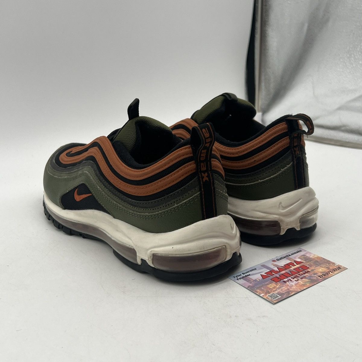 Nike Air max 97 black olive Size US 12 / EU 45 - 4 Thumbnail
