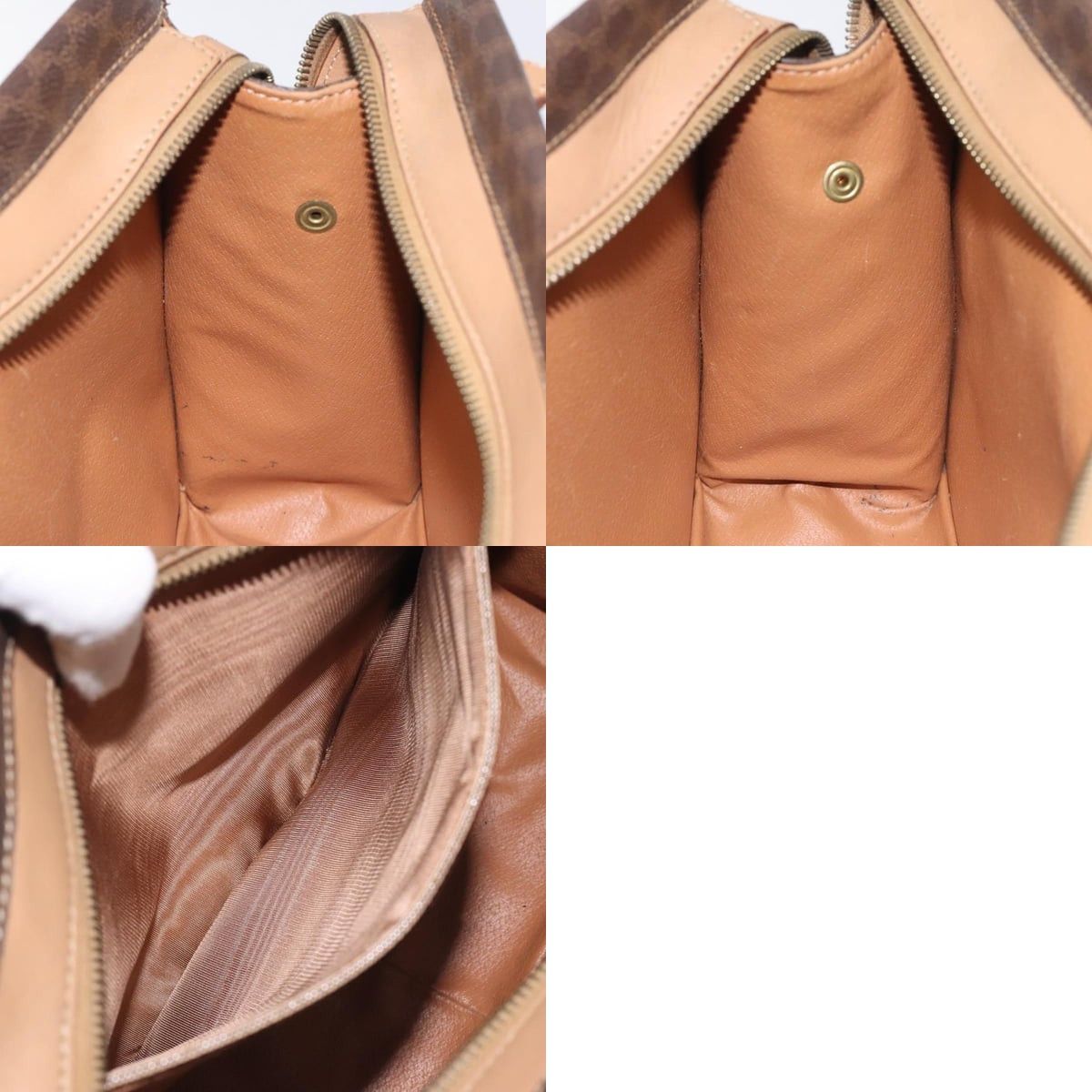 Celine CELINE Macadam Canvas Shoulder Bag Pvc Brown Gold Size ONE SIZE - 12 Thumbnail