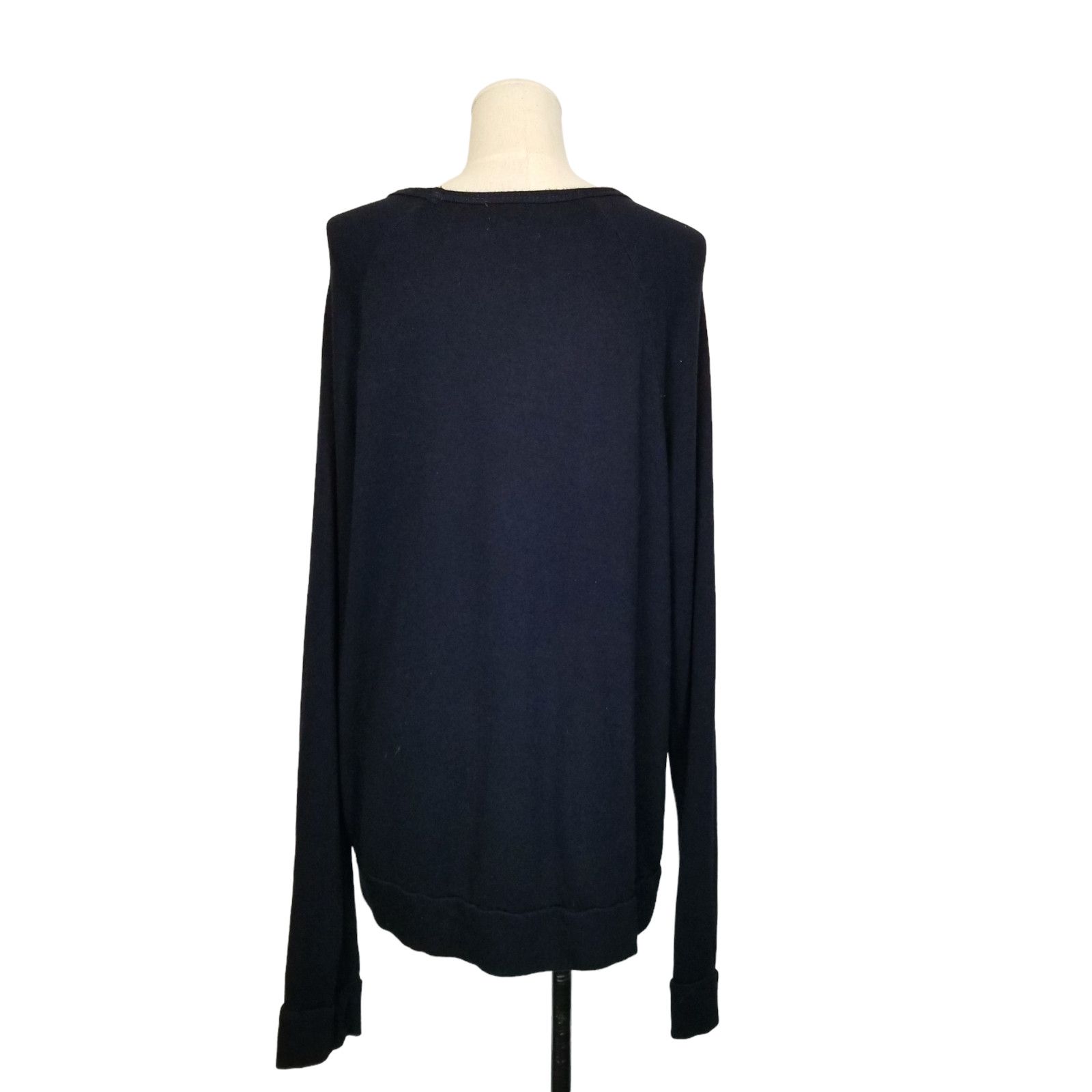 Sundry Sundry Heart Print Navy Blue Raglan Sweatshirt Sz 2 Size M / US 6-8 / IT 42-44 - 5 Thumbnail