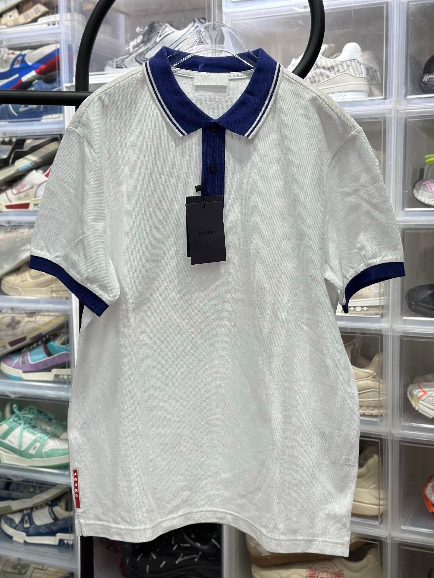 Prada Prada Patchwork Blue Polo XXL Men Size US XXL / EU 58 / 5 - 1 Thumbnail