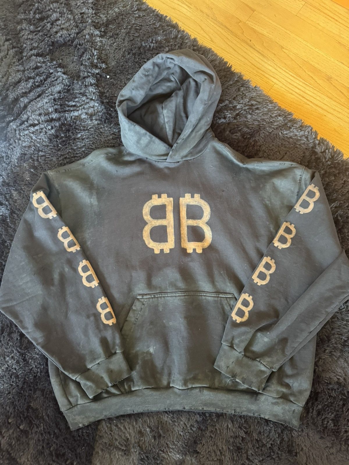 Balenciaga BB bitcoin black hoodie crypto