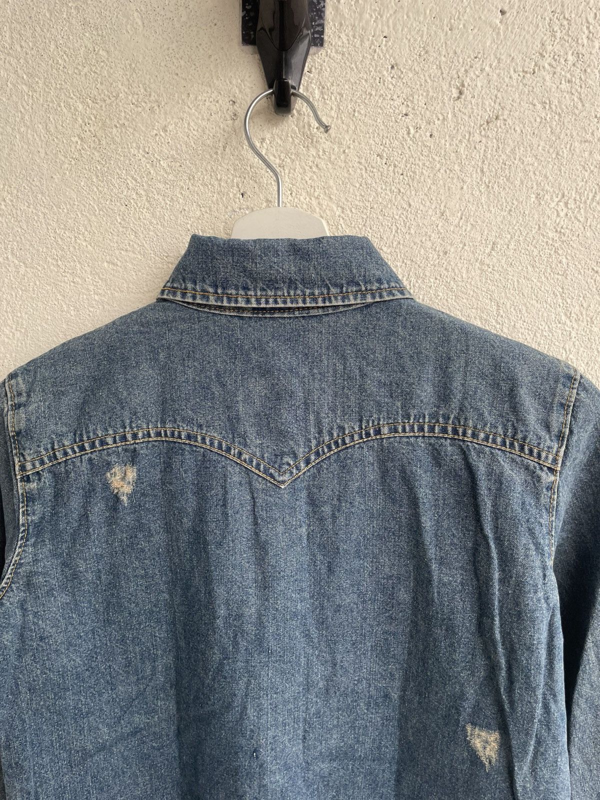 Maison Margiela 2000s Moncler Denim Shirt Distressed Y2K Ifsix Hysteric Size S / US 4 / IT 40 - 9 Thumbnail