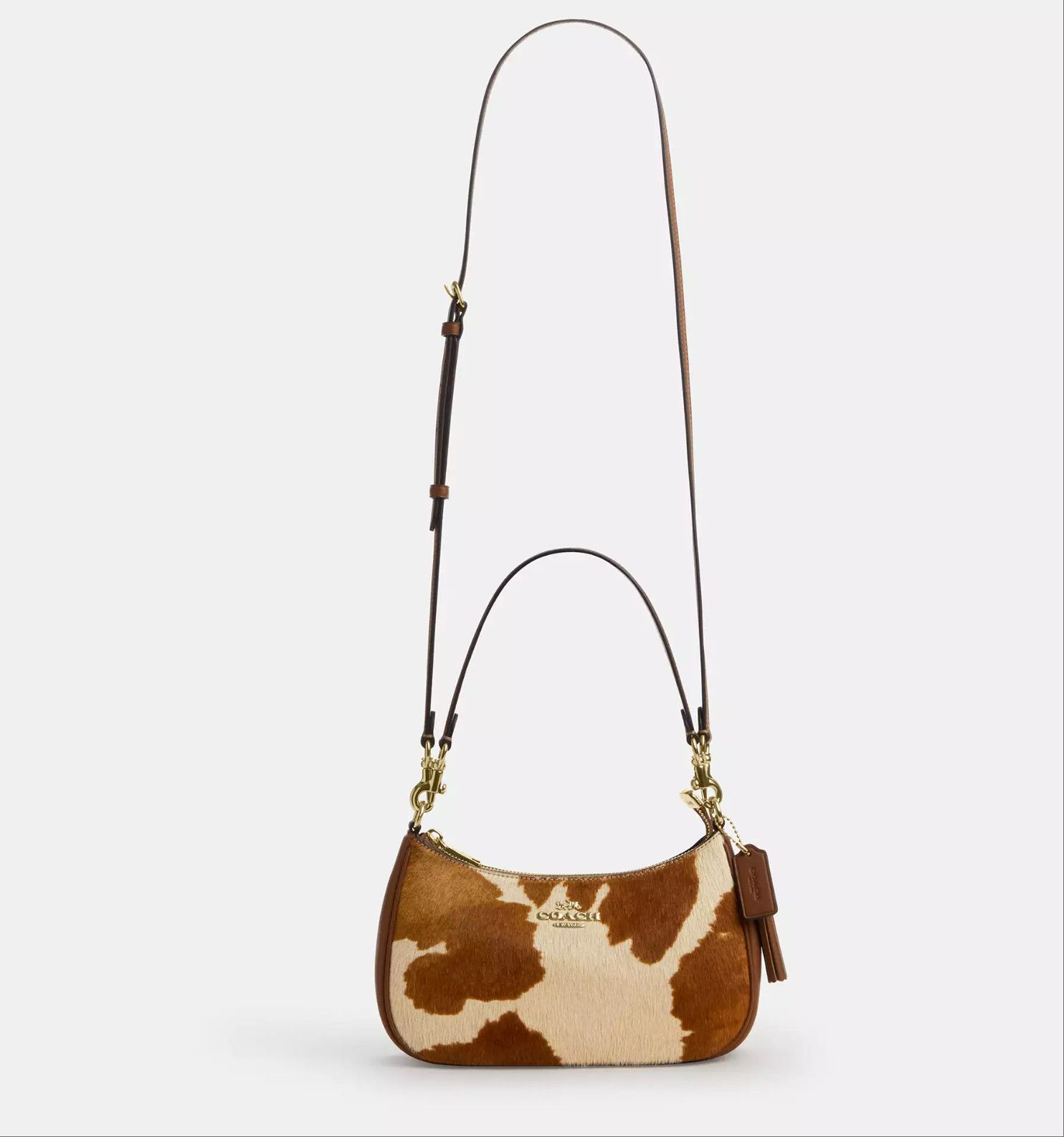 Coach Teri Shoulder Bag In Haircalf With Cow Print CDW45 Size ONE SIZE - 15 Thumbnail