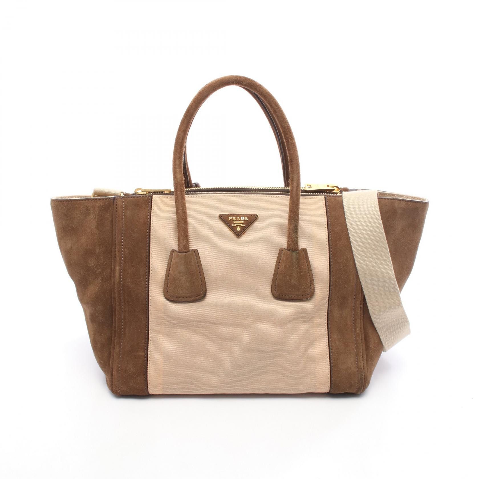 Prada Prada Prada CANAPA SCAMOSCIA Handbag Textile Handbag DUTY FREE for USA Size ONE SIZE - 1 Thumbnail